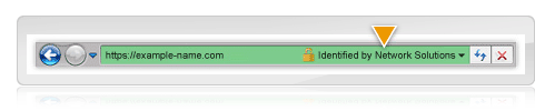 Browser address bar is green when connection is secure