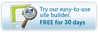Try our Web site creator for 30 days