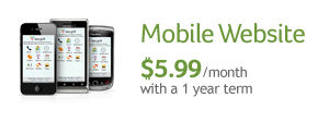 Mobile Website - $5.99/month with 1 year term