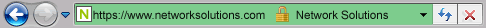 Green bar: visual signal that verifies security