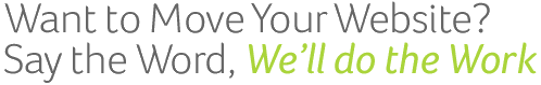 Want to Move Your Website? Say the Word, We'll do the Work