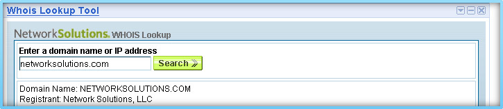 Network Solutions WHOIS Widget