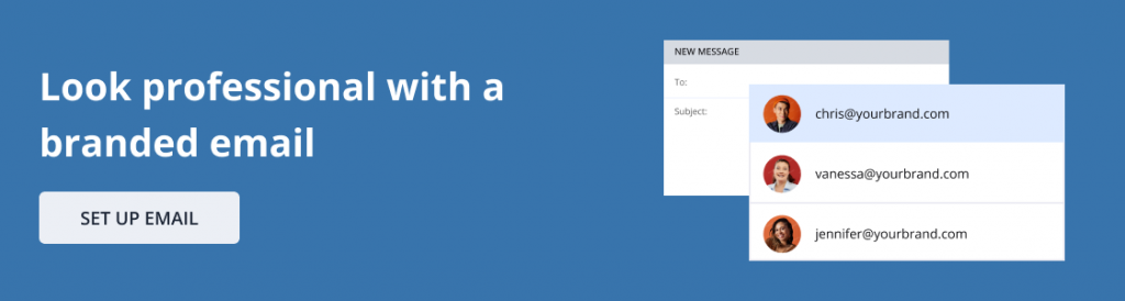 Visual CTA for Network Solutions' pro email services