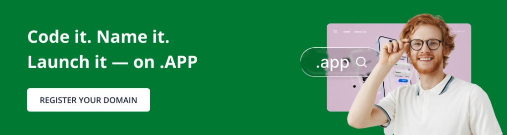 Visual CTA for .APP TLD