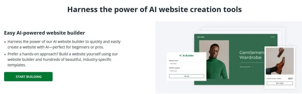 Build a smart website fast with Network Solutions’ AI Builder.