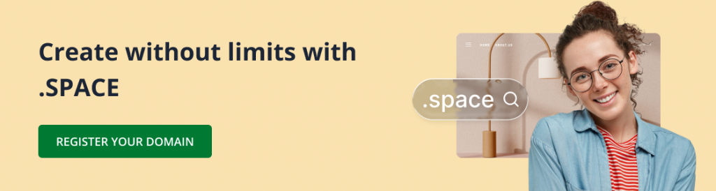 Visual CTA to Network Solutions .SPACE TLD