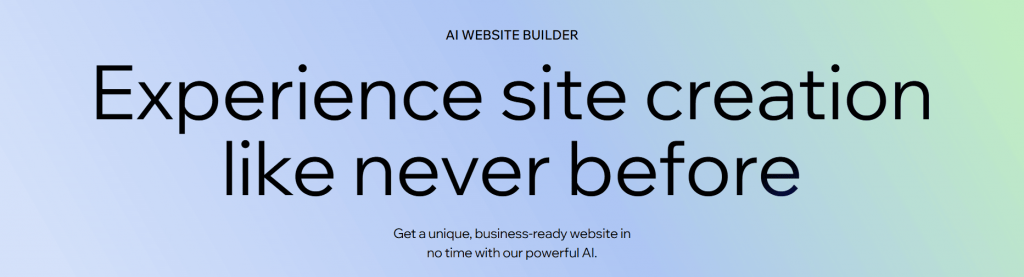 Experience next-level website creation with Wix AI builder.