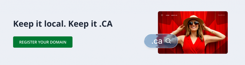 Network Solutions .CA TLD registration visual
