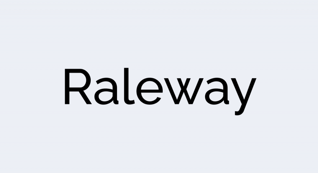 Raleway typeface