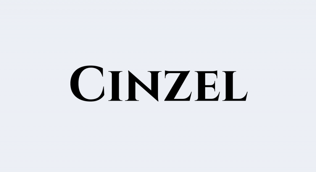 Cinzel typeface