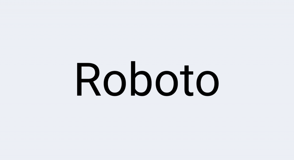 Roboto typeface