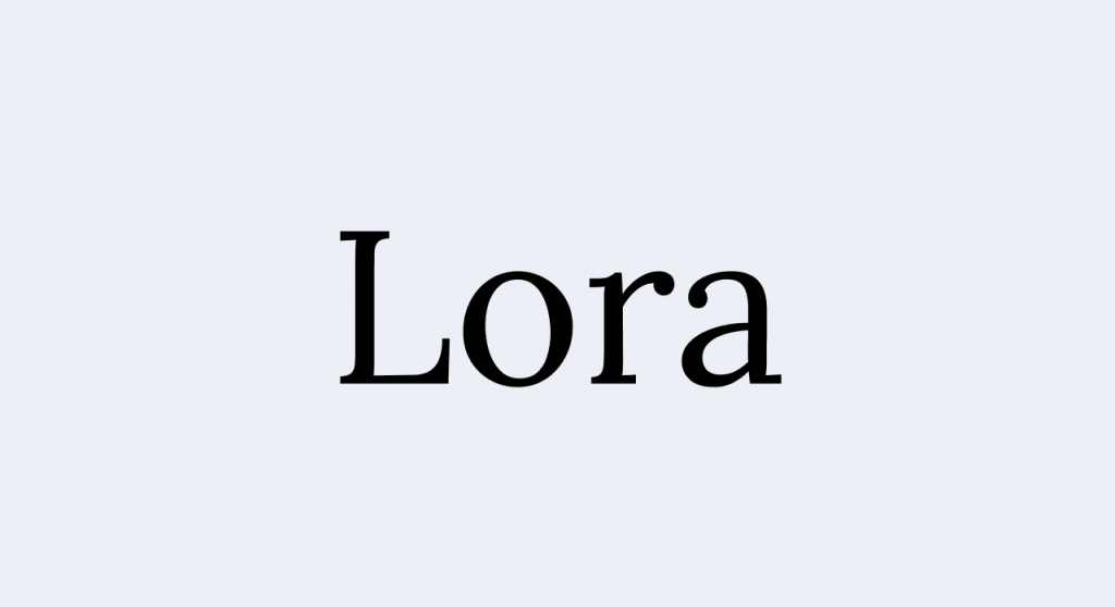 Lora typeface
