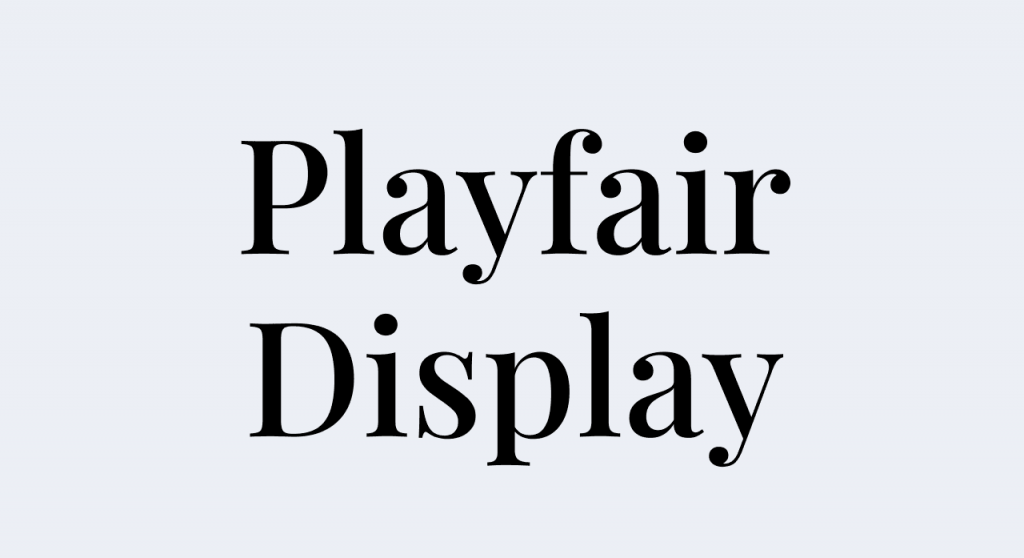 Playfair Display Typeface