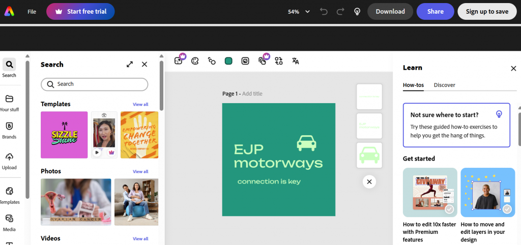 Adobe logo maker sample