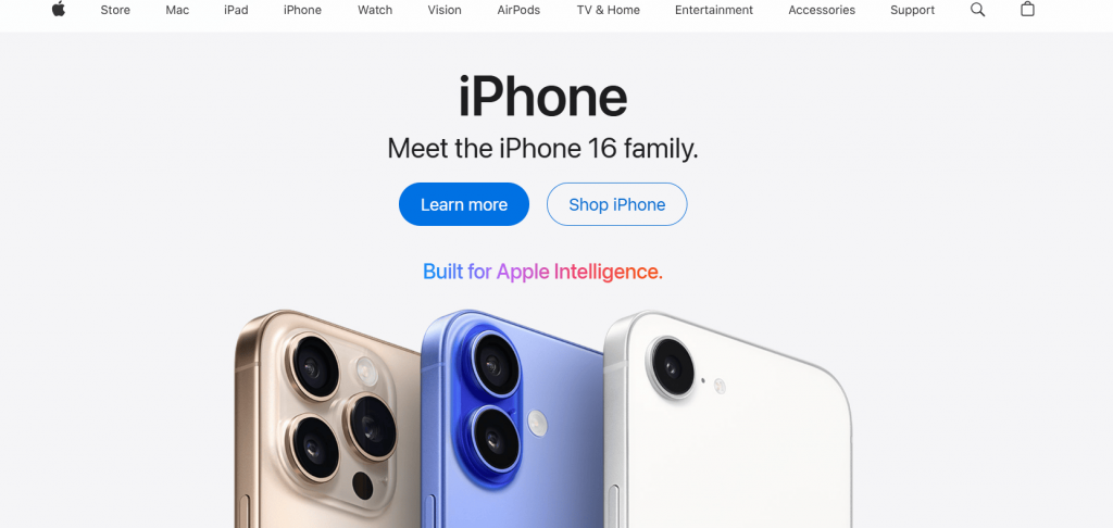 Apple website brand identity