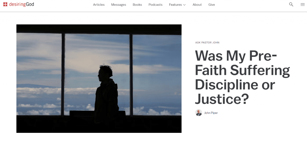 homepage of desiring god religious blog