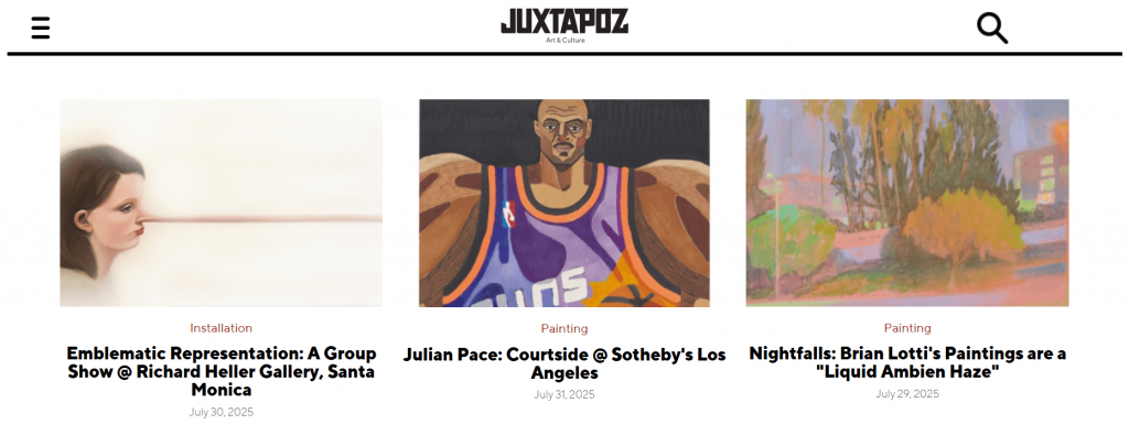 juxtapoz blog homepage