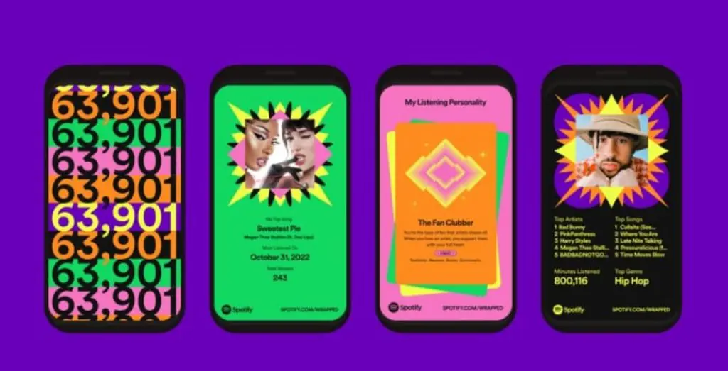 Spotify Wrapped campaign visuals
