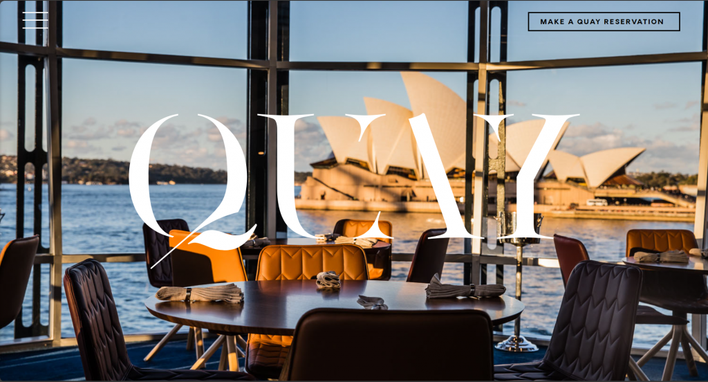 The Quay restaurant webpage.