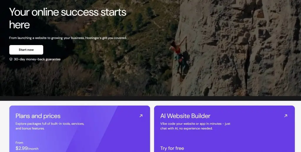 Wix alternatives: Hostinger