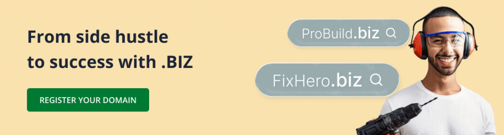 Build your business online with a .biz domain.