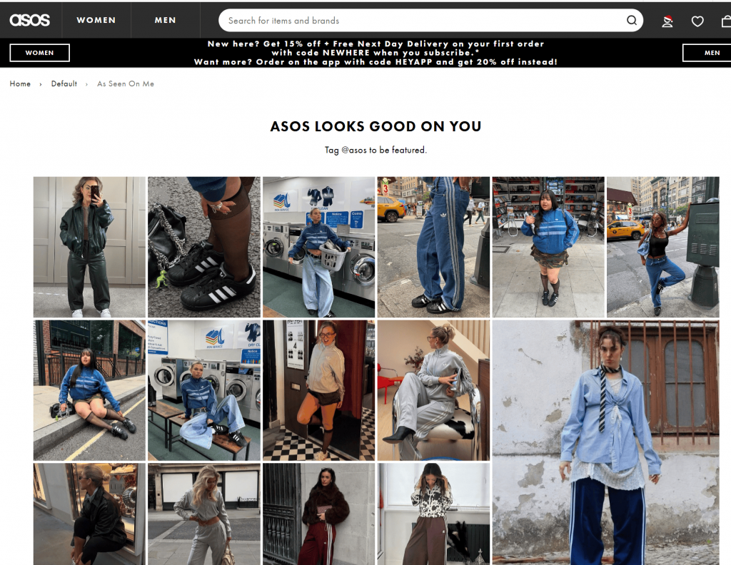 ASOS user-generated content example
