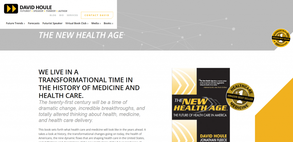 Example long-form content - David Houle and Jonathan Fleece – The New Health Age: The Future of Health Care in America article image