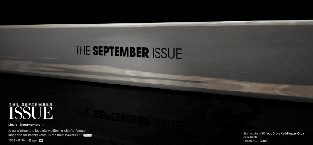 Example long-form content - The September Issue image
