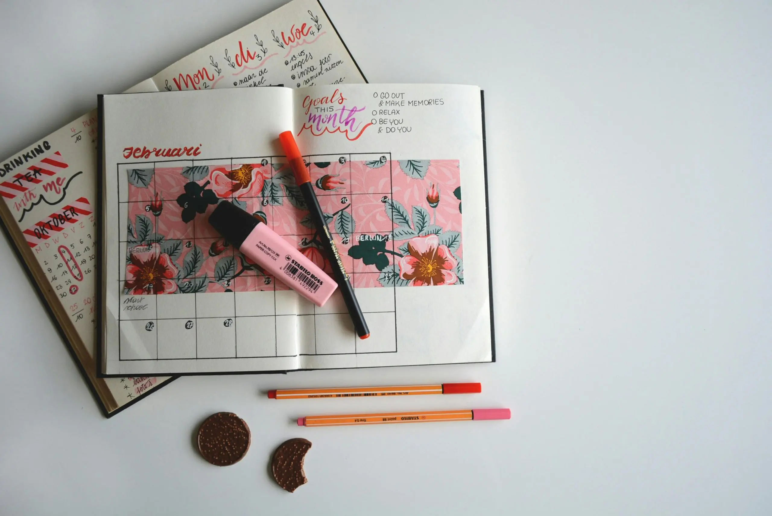 A sample of a custom planner and calendar