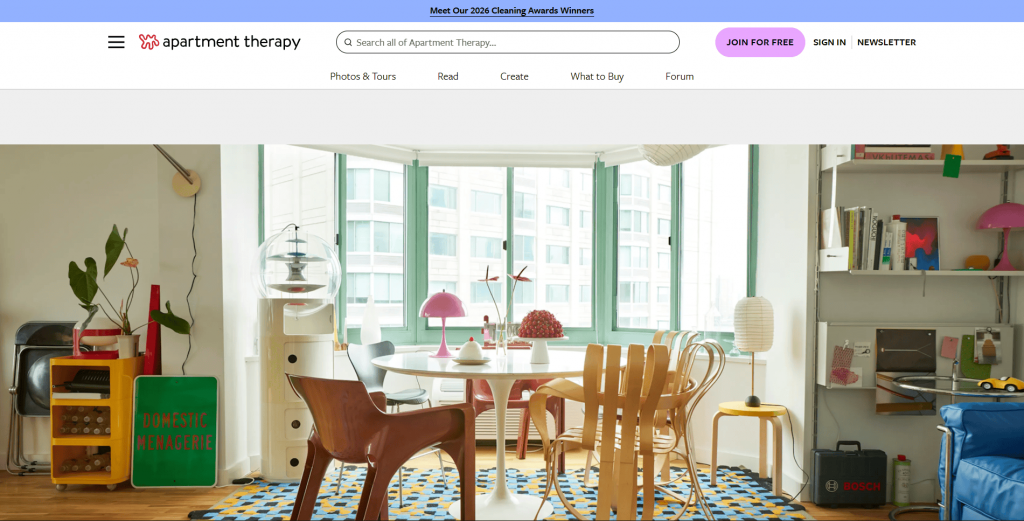 Apartment Therapy home page