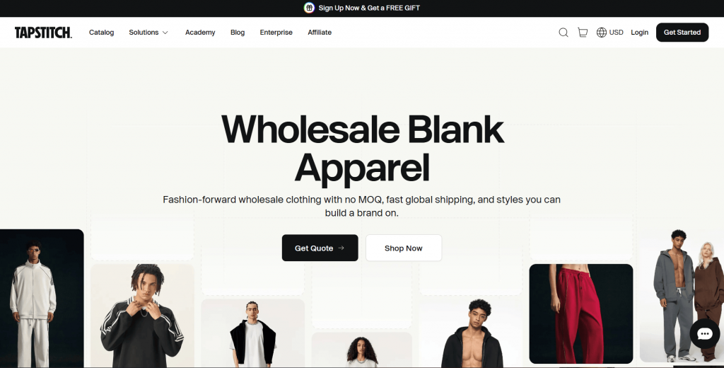 White label company Tapstitch website page