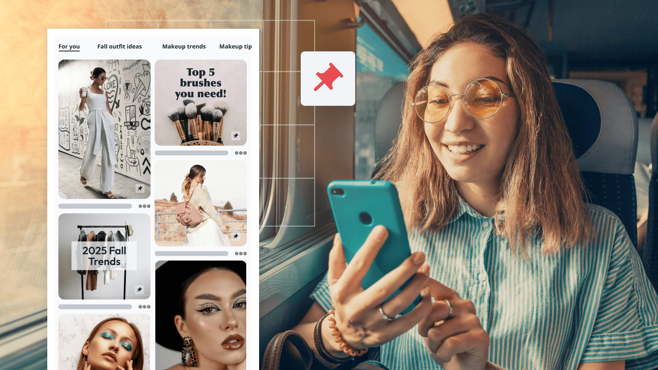 A millennial scrolling through Pinterest fashion and beauty pins shows how brands can market to millennials on Pinterest.