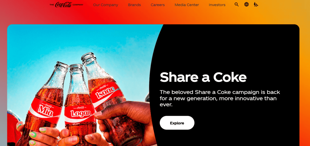 The coca-cola company homepage