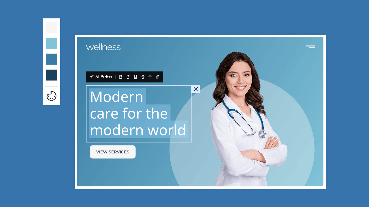 how to make a healthcare website with modern design tools