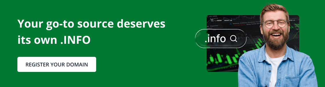 .info domain CTA banner