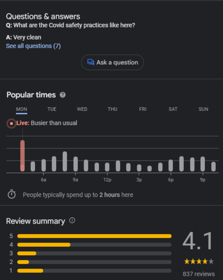 Starbucks Google Business Profile 2