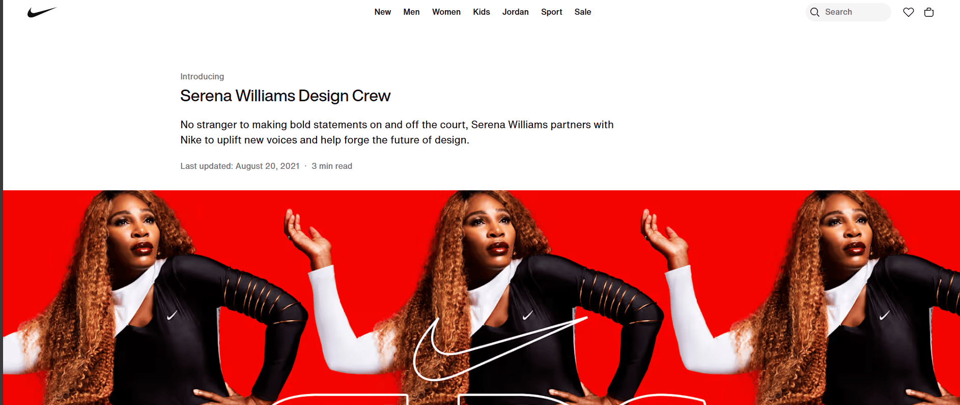 Serena Williams for NIke Celebrity Brand Advocate