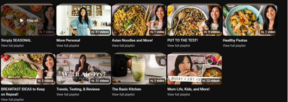 YouTube playlists