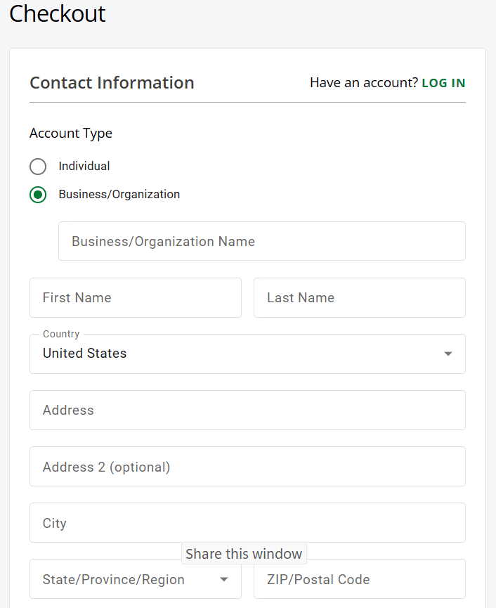 contact form (final domain purchase step)