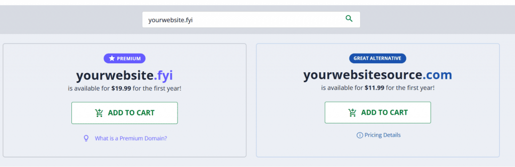 SSL prompt when purchasing a domain