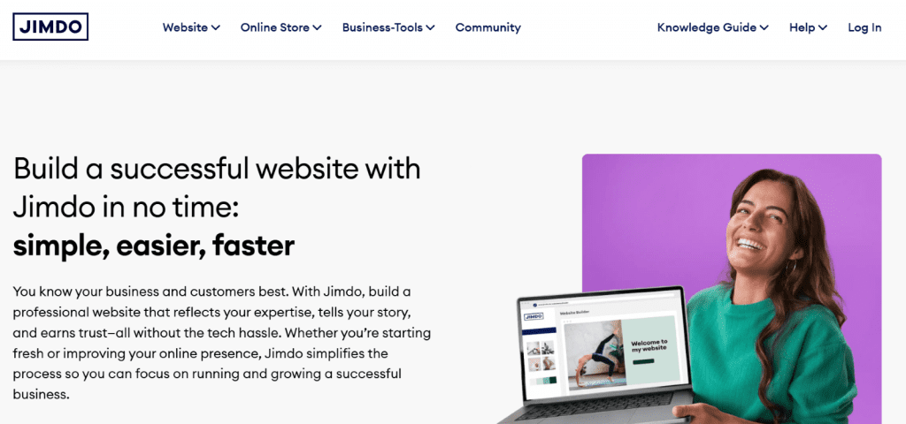 Screenshot of Jimbdo Homepage
