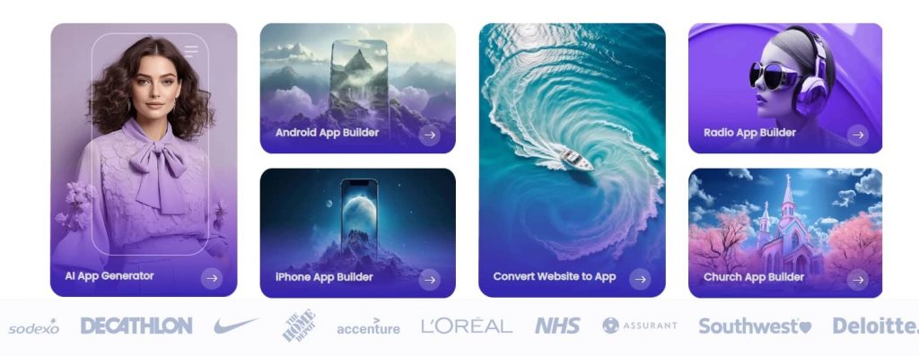 Appy Pie AI tools and app builders for Android, iPhone, radio, and more"