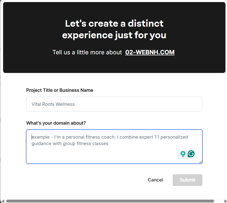 Writing a short description for your link in bio landing page