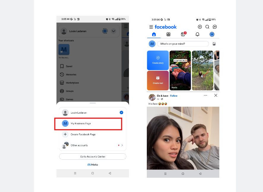 How to access your Facebook Business page on mobile Android