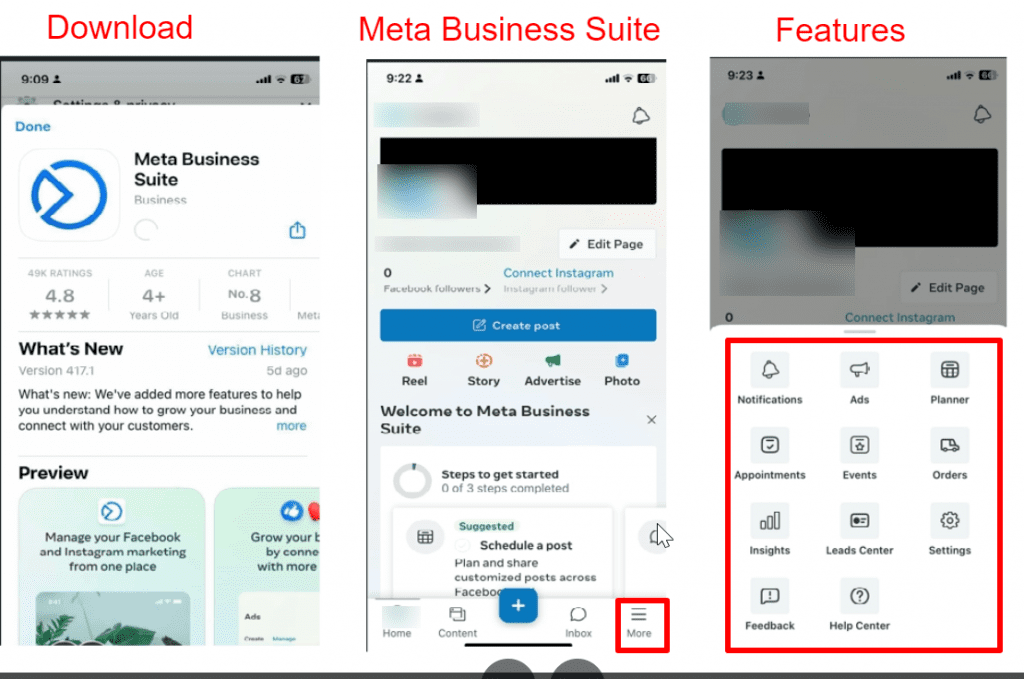 Downloading meta business suite on mobile
