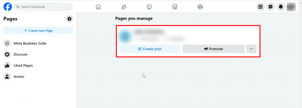 Pages you manage 