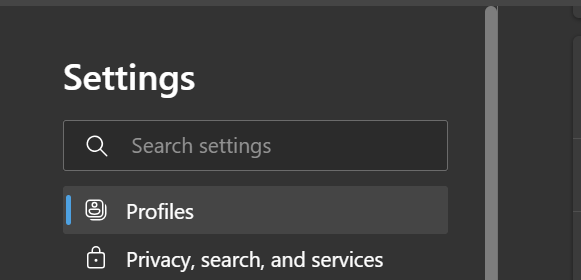 Step 3 of fixing the 401 error code on Microsoft Edge