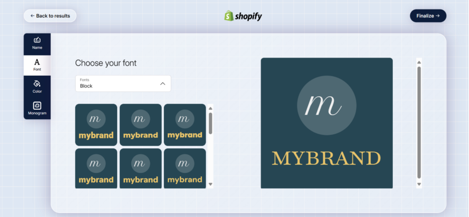 Hatchful logo maker sample