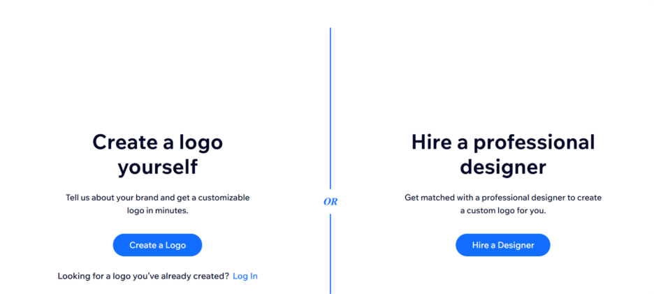 Wix logo maker sample