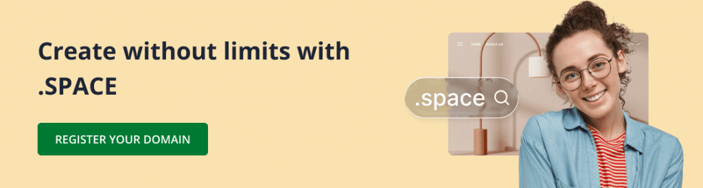 Visual CTA to Network Solutions .SPACE TLD